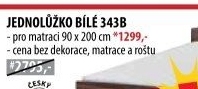 Jednolůžko 343 bílá 90x200