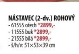 Nástavec rohový ESO 61555 ořech/bílá