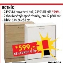 Botník 249931 bílý