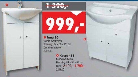 Koupelnová skříňka s umyvadlem