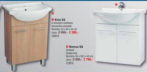 Koupelnová skříňka s umyvadlem