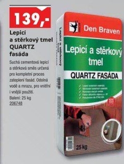 Lepicí a stěrkový tmel Quartz Fasáda Den Braven