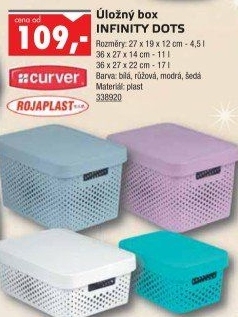 Úložný box s víkem Infinity Dots Curver