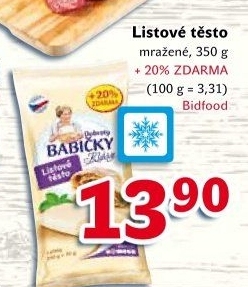 Těsto listové mražené Dobroty babičky Kláry
