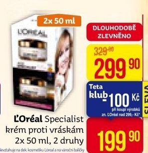Krém pleťový proti vráskám Age Specialist L'oréal