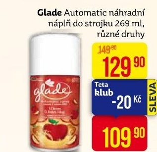 Osvěžovače vzduchu Glade by Brise Automatic spray - náplň