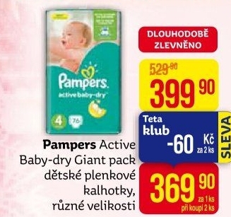 Pleny dětské Pampers Active Baby Dry