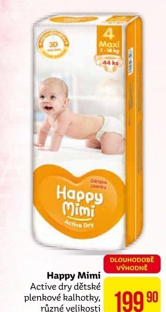 Pleny dětské Happy Mimi Active Dry