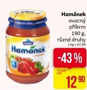 Příkrm ovocný Hamánek