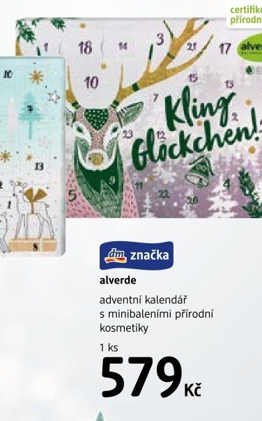 Adventní kalendář s kosmetikou Alverde