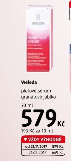 Sérum pleťové s granátovým jablkem vyhlazující Weleda