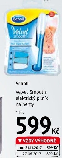 Pilník elektrický na nehty Velvet smooth Scholl