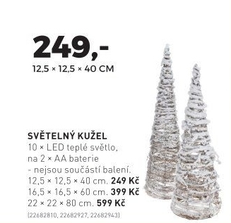 Kužel 12,5 x 12,5 x 40 cm