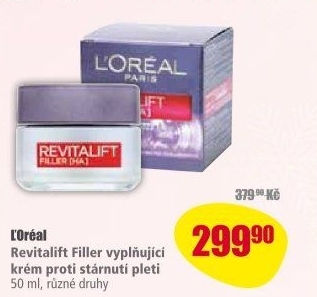 Krém pleťový proti vráskám Revitalift Filler L'Oréal