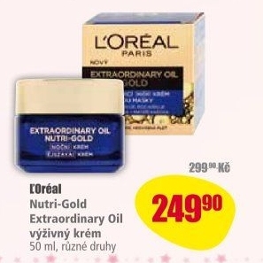 Krém pleťový výživný Extraordinary Oil Nutri Gold L'oreal