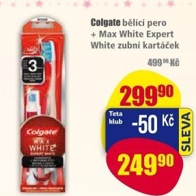 Kartáček na zuby a bělicí pero Max White Expert Colgate