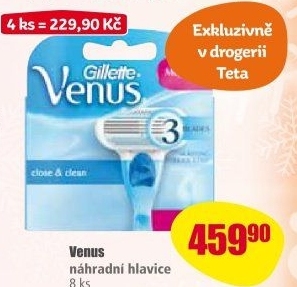 Náhradní hlavice dámské Venus Gillette