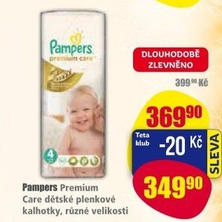 Pleny dětské Pampers Premium Care