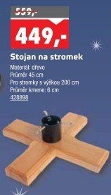 Dřevěný stojan na vánoční stromek