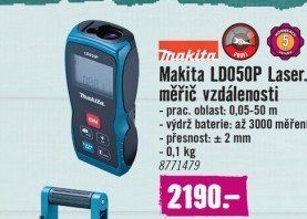Laserový měřič Makita LD050P