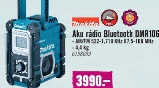 Aku rádio s bluetooth Makita DMR106