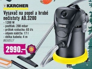 Krbový vysavač Kärcher AD 3 Premium Fireplace