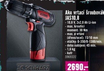 Aku šroubovák Jas JC Schwarz