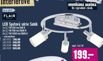 LED bodové svítidlo Sabik Flair