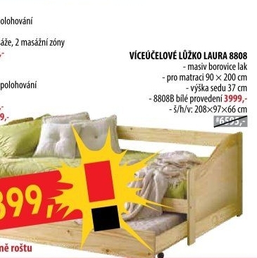 Jednolůžko s přistýlkou LAURA