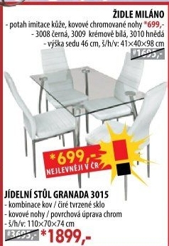 Jídelní židle MILÁNO černá