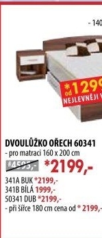 Dvoulůžko 60341 ořech/bílá