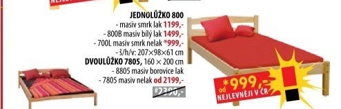 Jednolůžko 800 lakované