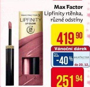Rtěnka dvoufázová Lipfinity Max Factor