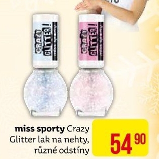 Lak na nehty Crazy Glitter Miss Sporty