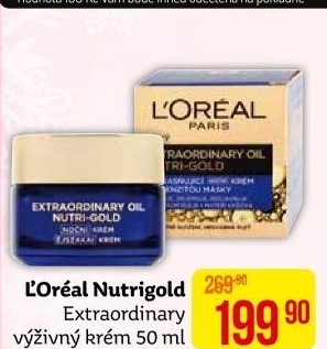 Krém pleťový výživný Extraordinary Oil Nutri Gold L'oreal