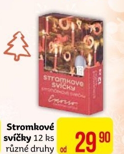 Svíčky vánoční na stromeček