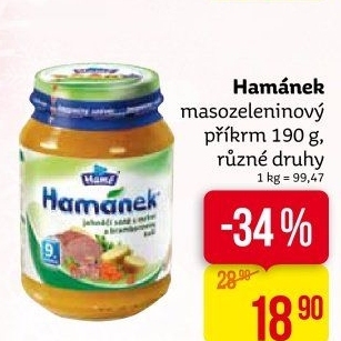 Příkrm masozeleninový Hamánek