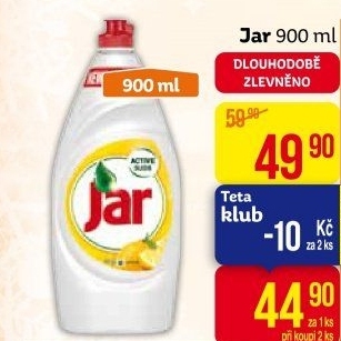 Prostředek na nádobí Jar
