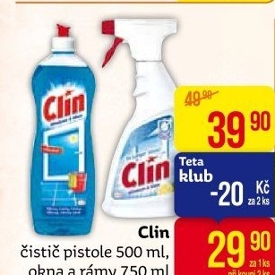 Čistič oken s alkoholem Clin