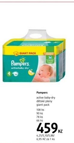 Pleny dětské Pampers Active Baby Dry