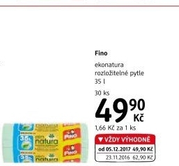 Pytle na odpadky eko natura 35l Fino