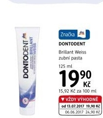 Pasta na zuby Brillant Weiss Dontodent
