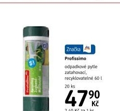 Zatahovací pytle na odpadky 60 l Profissimo