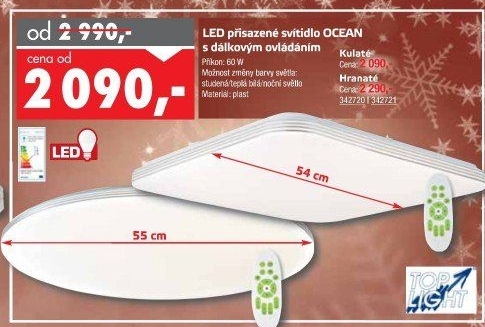 Stropní LED svítidlo Ocean Top Light