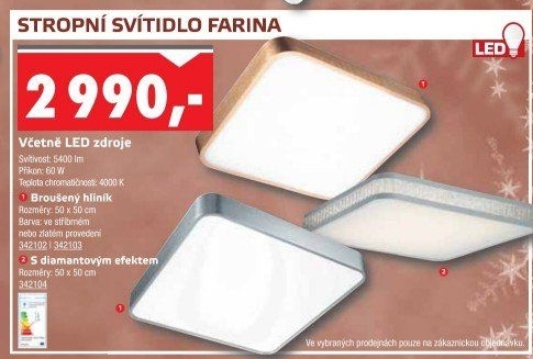 Stropní svítidlo Farina Top Light