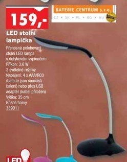 Stolní LED lampa