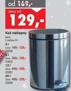 Nerezový odpadkový koš
