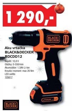 Aku vrtačka Black&amp