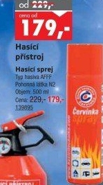 Hasící přístroj Červinka