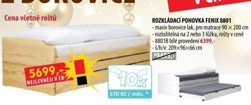 Rozkládací pohovka FENIX lakovaná